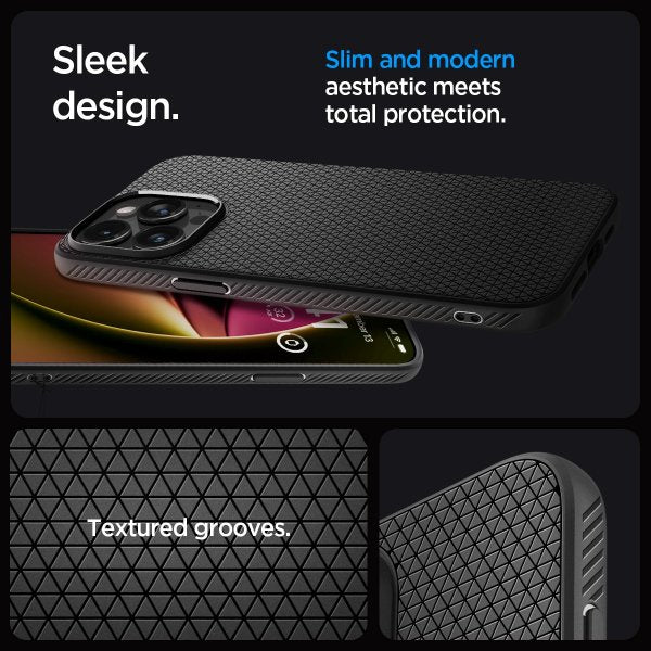 Spigen iPhone 15 Pro Max Deksel Liquid Air Matte Black