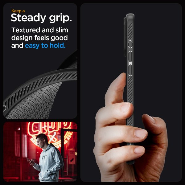 Spigen iPhone 15 Pro Max Deksel Liquid Air Matte Black