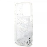 Karl Lagerfeld iPhone 15 Pro Max Deksel Liquid Glitter NFT Karl Sølv