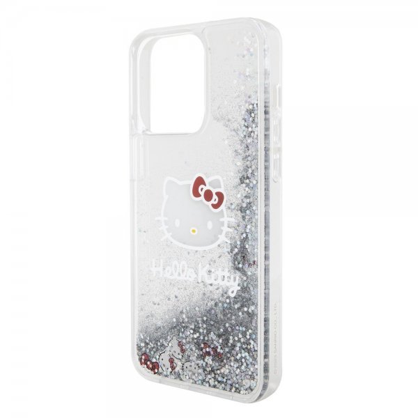 Hello Kitty iPhone 15 Pro Max Deksel Liquid Glitter Translucent
