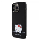 Hello Kitty iPhone 15 Pro Max Deksel Liquid Silicone Svart
