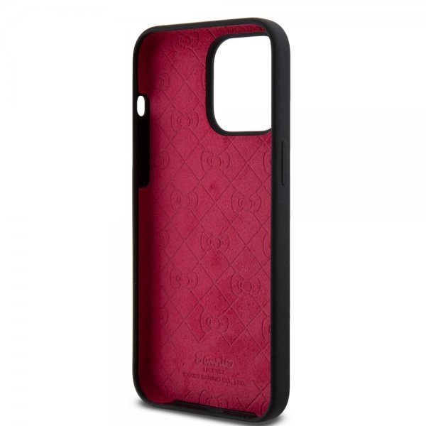 Hello Kitty iPhone 15 Pro Max Deksel Liquid Silicone Svart