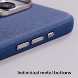 Joyroom iPhone 15 Pro Max Deksel Litchi Pattern Series MagSafe Blå