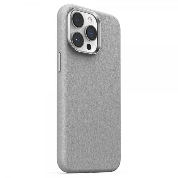 Joyroom iPhone 15 Pro Max Deksel Litchi Pattern Series MagSafe Grå