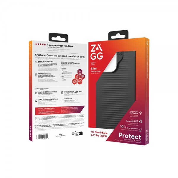 Zagg iPhone 15 Pro Max Deksel Luxe Snap Svart