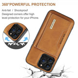 Dg.Ming iPhone 15 Pro Max Deksel M2 Series Avtakbart Kortholder Brun