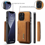 Dg.Ming iPhone 15 Pro Max Deksel M2 Series Avtakbart Kortholder Brun