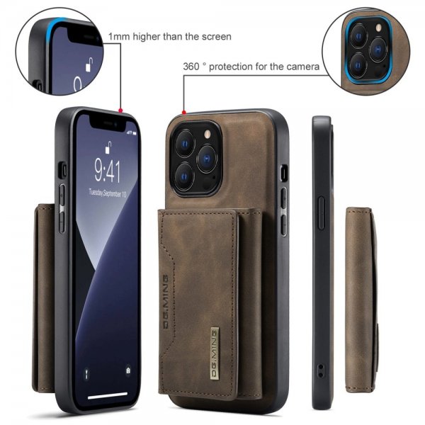 Dg.Ming iPhone 15 Pro Max Deksel M2 Series Avtakbart Kortholder Kaffe