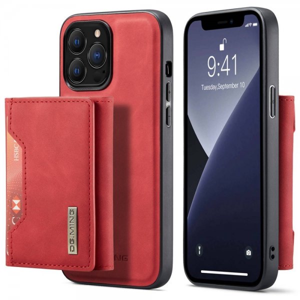 Dg.Ming iPhone 15 Pro Max Deksel M2 Series Avtakbart Kortholder Rød