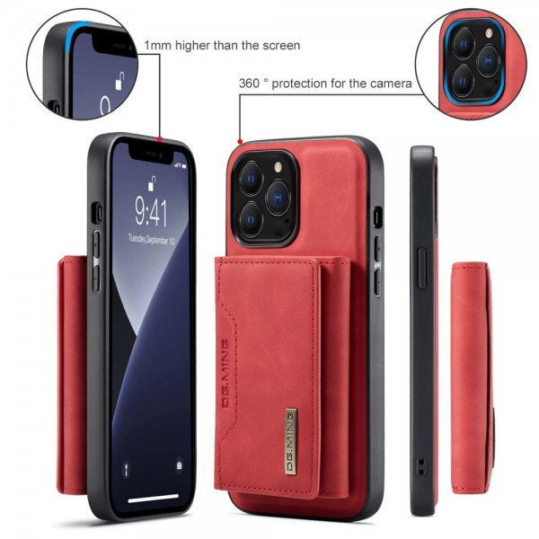 Dg.Ming iPhone 15 Pro Max Deksel M2 Series Avtakbart Kortholder Rød