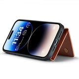 Dg.Ming iPhone 15 Pro Max Deksel M3 Series Avtakbart Kortholder Glitter Rosegull