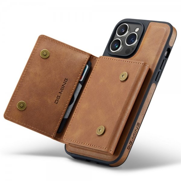 Dg.Ming iPhone 15 Pro Max Deksel M5 Series Avtakbart Kortholder Brun