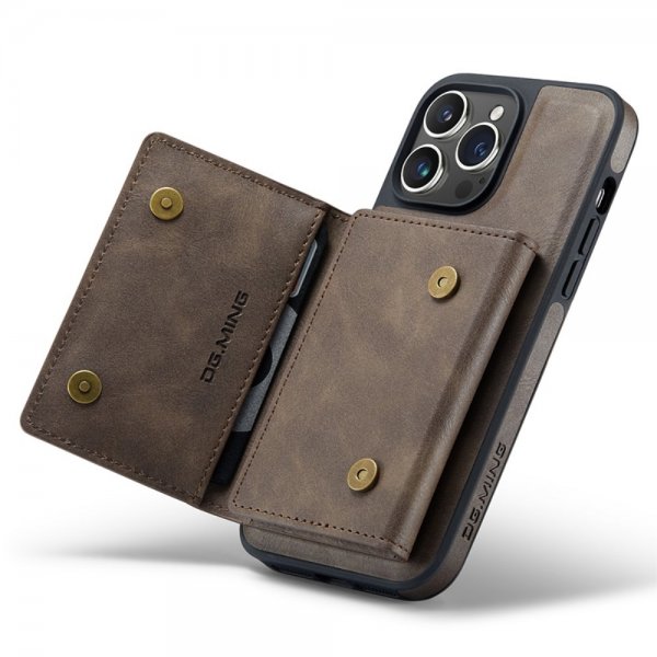 Dg.Ming iPhone 15 Pro Max Deksel M5 Series Avtakbart Kortholder Kaffe