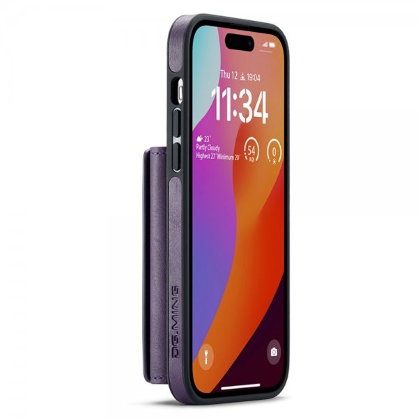 Dg.Ming iPhone 15 Pro Max Deksel M5 Series Avtakbart Kortholder Lilla