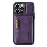 Dg.Ming iPhone 15 Pro Max Deksel M5 Series Avtakbart Kortholder Lilla
