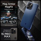 Spigen iPhone 15 Pro Max Deksel Mag Armor MagFit Navy Blue