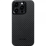 Pitaka iPhone 15 Pro Max Deksel MagEZ Case 4 Black/Grey Twill