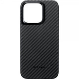 Pitaka iPhone 15 Pro Max Deksel MagEZ Case 4 Black/Grey Twill