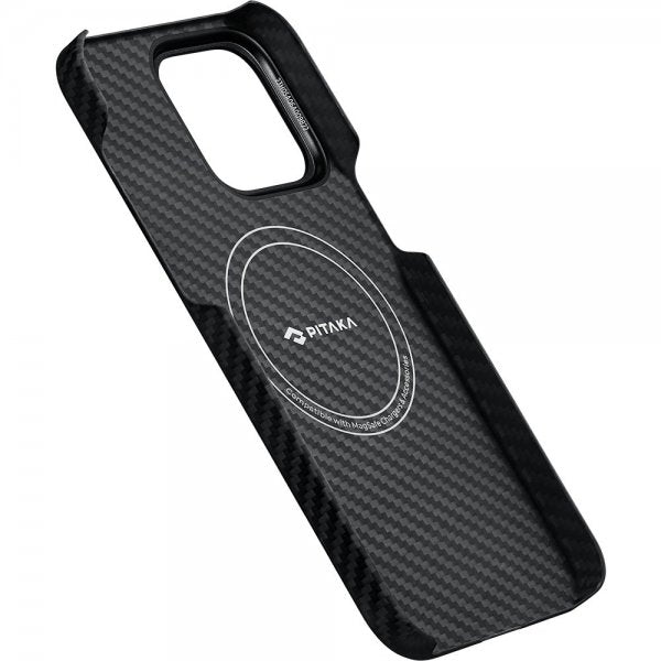 Pitaka iPhone 15 Pro Max Deksel MagEZ Case 4 Black/Grey Twill