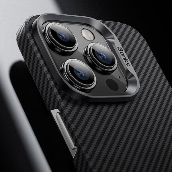 Benks iPhone 15 Pro Max Deksel MagSafe Kevlar Svart