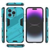 iPhone 15 Pro Max Deksel med Stativ Lyseblå
