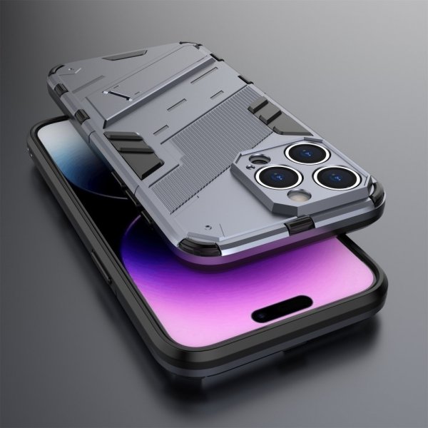 iPhone 15 Pro Max Deksel med Stativ Mørkeblå