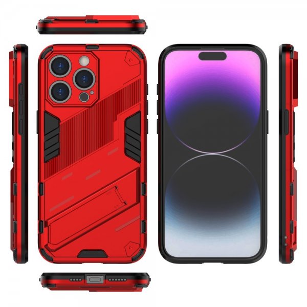 iPhone 15 Pro Max Deksel med Stativ Rød