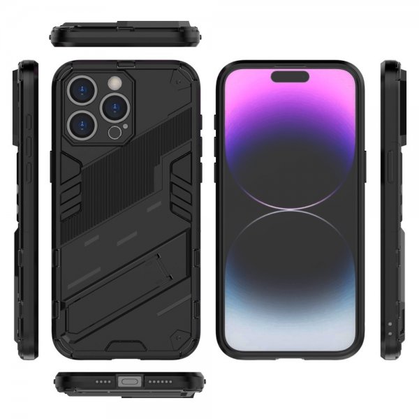 iPhone 15 Pro Max Deksel med Stativ Svart