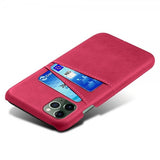 iPhone 15 Pro Max Deksel med To Kortlommer Magenta