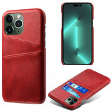 iPhone 15 Pro Max Deksel med To Kortlommer Rød