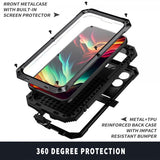 R-JUST iPhone 15 Pro Max Deksel Metall Støtsikker Svart