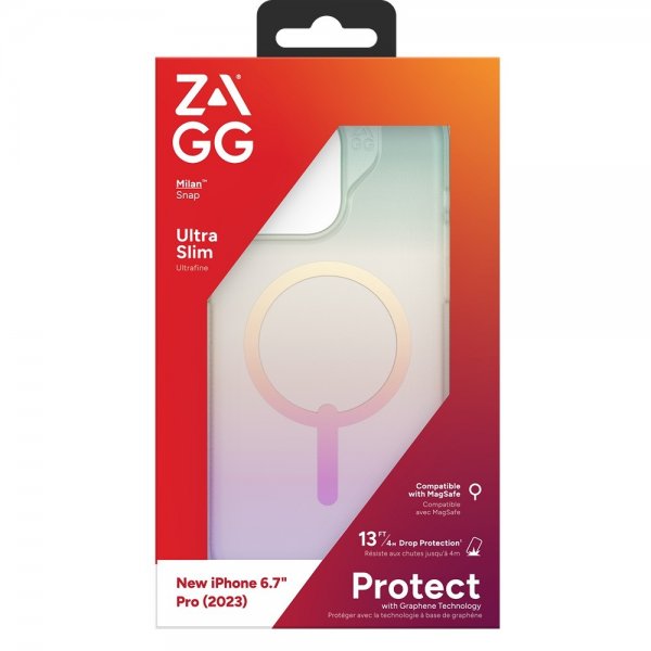 Zagg iPhone 15 Pro Max Deksel Milan Snap Iridescent
