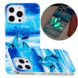 iPhone 15 Pro Max Deksel Motiv Blåa Sommerfugler