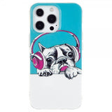 iPhone 15 Pro Max Deksel Motiv Hund med Hodetelefoner