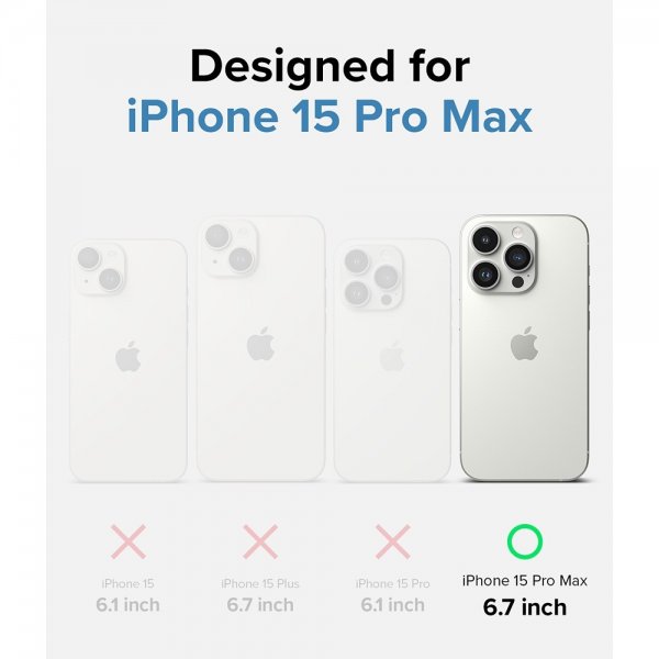Ringke iPhone 15 Pro Max Deksel Onyx Design Blue Brush