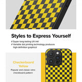 Ringke iPhone 15 Pro Max Deksel Onyx Design Checkerboard Yellow