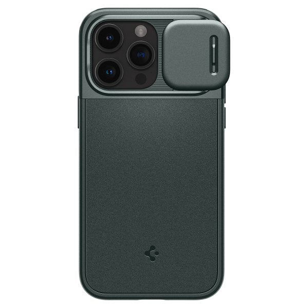 Spigen iPhone 15 Pro Max Deksel Optik Armor MagFit Abyss Green