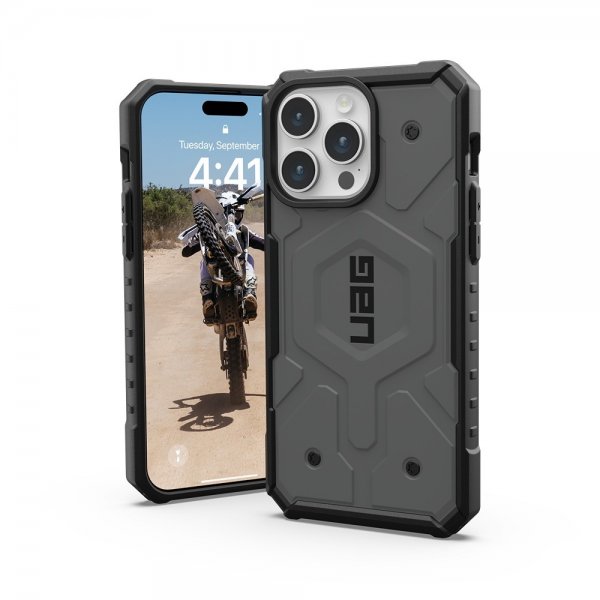 Urban Armor Gear (UAG) iPhone 15 Pro Max Deksel Pathfinder MagSafe Sølv