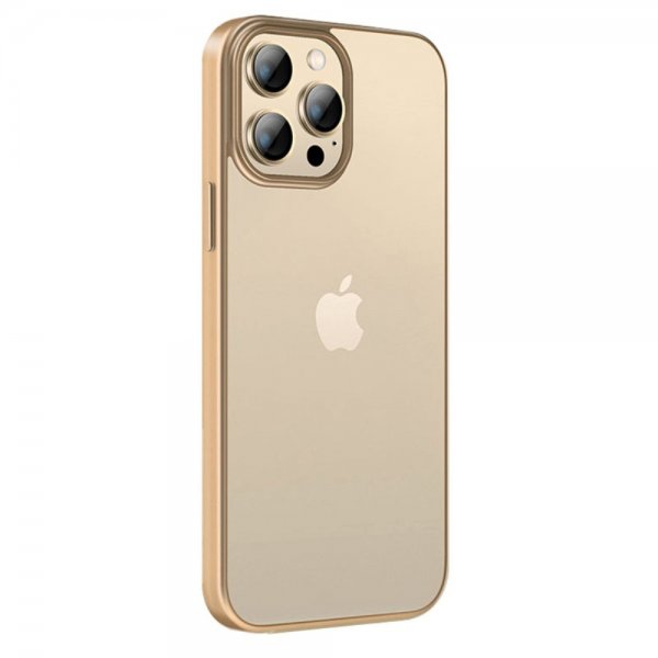 X-Level iPhone 15 Pro Max Deksel Belagt Kant Gull