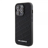 Karl Lagerfeld iPhone 15 Pro Max Deksel Quilted K Pattern Svart