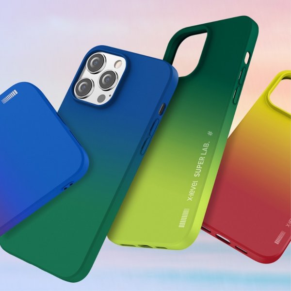 X-Level iPhone 15 Pro Max Deksel Rainbow Series Gul