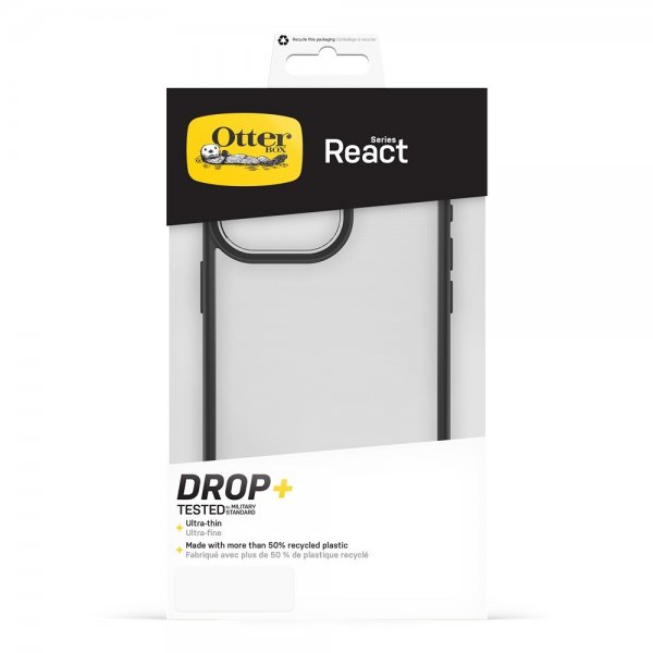 Otterbox iPhone 15 Pro Max Deksel React Black Crystal