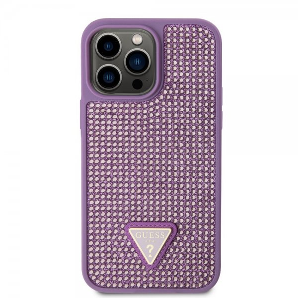 Guess iPhone 15 Pro Max Deksel Rhinestone Lilla