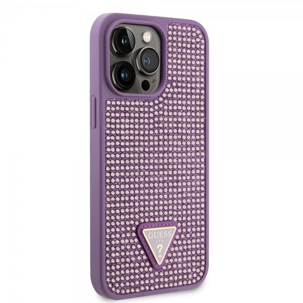 Guess iPhone 15 Pro Max Deksel Rhinestone Lilla
