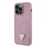 Guess iPhone 15 Pro Max Deksel Rhinestone Rosa