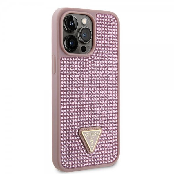 Guess iPhone 15 Pro Max Deksel Rhinestone Rosa