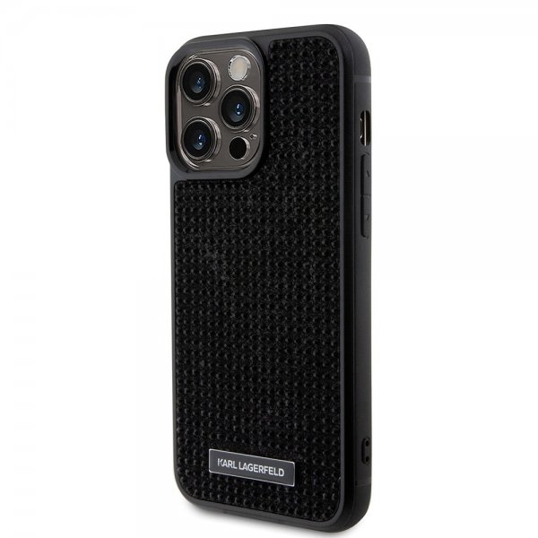 Karl Lagerfeld iPhone 15 Pro Max Deksel Rhinestone Svart