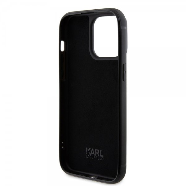 Karl Lagerfeld iPhone 15 Pro Max Deksel Rhinestone Svart