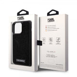 Karl Lagerfeld iPhone 15 Pro Max Deksel Rhinestone Svart