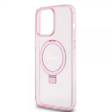 Guess iPhone 15 Pro Max Deksel Ring Stand Glitter MagSafe Rosa